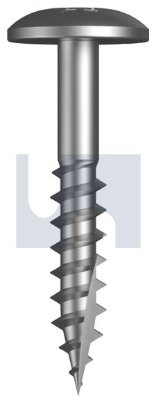 SCREW T17 BUTTON HD SQ DRV SS 316 10 X 30